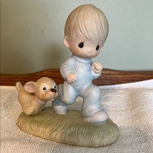 Precious Moments God’s Speed Adorable Boy and Puppy Figurine